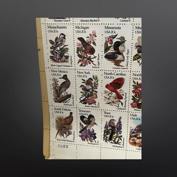 Vintage 1992 MNH Scott Birds MNH 20 Cent Sheet of Stamps Scott #1953-2002 - Picture 3 of 4